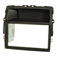 Double DIN radio bezel compatible with Opel Vivaro B Nissan Primastar Renault Trafic II 2011-2014 black without on-board computer - B-Ware