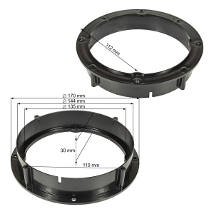 Speaker rings adapter brackets compatible with VW Golf 6...