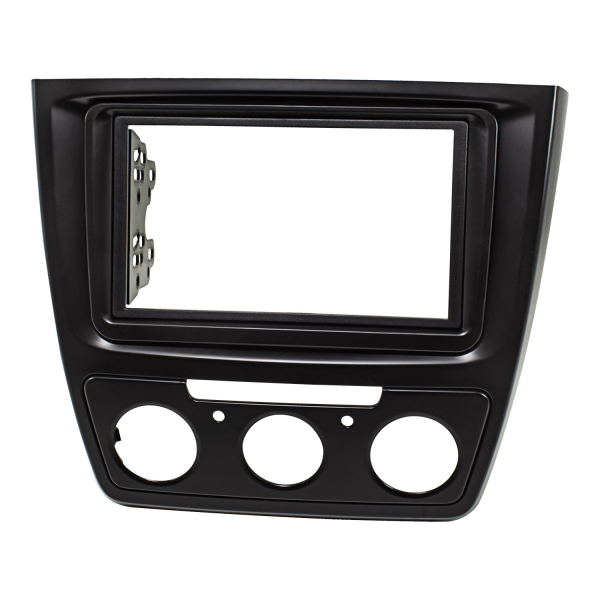 Double DIN radio bezel compatible with Skoda Yeti 5L from 2009 black Fzg. with manual air conditioning - B-Ware