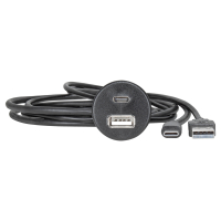 USB 2.0 Typ A + C Einbaubuchse Steckdose Ein- Aufbau 60W 5 GB/s max mit 100cm Kabel