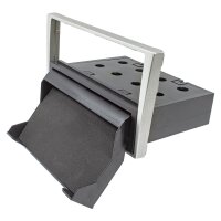 Radioblende mit Klappfach kompatibel mit Opel Corsa C Combo Omega B Vectra C Meriva Suzuki Ignis Wagon R matt-chrom
