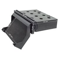 Radioblende mit Klappfach kompatibel mit Opel Corsa C Combo Omega B Vectra C Meriva Suzuki Ignis Wagon R matt-chrom