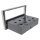 Radioblende mit Klappfach kompatibel mit Opel Corsa C Combo Omega B Vectra C Meriva Suzuki Ignis Wagon R matt-chrom