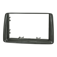Double DIN radio bezel compatible with Fiat Panda (169) anthracite - B-Ware