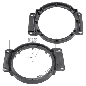 Speaker rings adapter brackets compatible with Suzuki Jimny 2 II GJ from 2018 for 130mm speakers