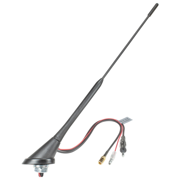 Auto Antenne Dachantenne AM FM 16 cm Flexibel für Fiat Qubo Verstärker
