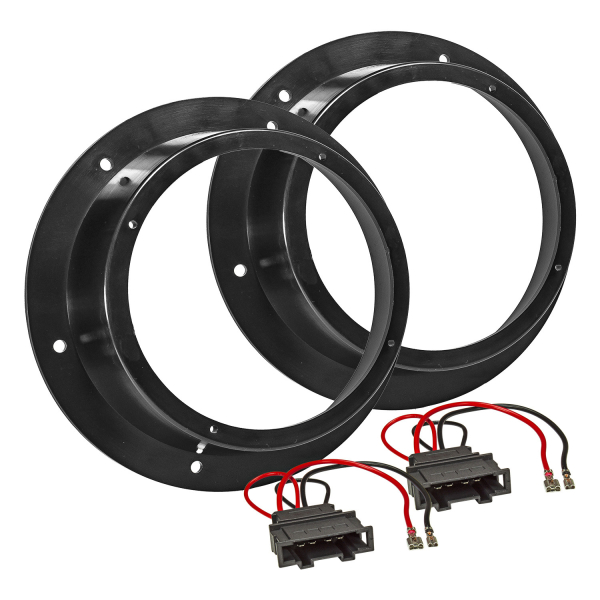 Speaker rings adapter cable compatible with VW Golf 5 Caddy Tiguan Touran Touareg 165mm speaker without sound system