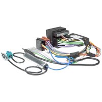 Steering wheel interface compatible with Toyota Proace V, including AUX and antenna adapter