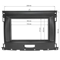 Doppel DIN Radioblende kompatibel mit Ford Ranger Everest 2015-2020 schwarz