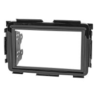 Double DIN radio bezel compatible with Honda HR-V RU 2015 - 2022 Piano black finish