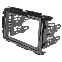 Double DIN radio bezel compatible with Honda HR-V RU 2015 - 2022 Piano black finish