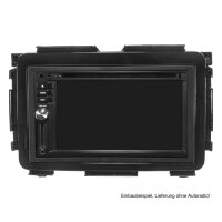 Double DIN radio bezel compatible with Honda HR-V RU 2015 - 2022 Piano black finish