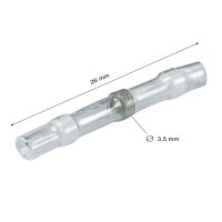 Schrumpf Lötverbinder Hülse Kabelverbinder weiß, Kabel bis 0,5qmm, 100 Stück