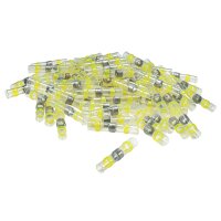 Schrumpf Lötverbinder Hülse Kabelverbinder gelb, Kabel bis 6,0qmm, 100 Stück