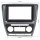 Double DIN radio bezel compatible with Skoda Octavia 1Z automatic climate control 2004-2009 silver metallic