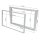 Doppel DIN Radioblende Set kompatibel mit Opel Antara Astra H Zafira B Corsa D Tigra lichtsilber für China Geräte 178x103mm - B-Ware