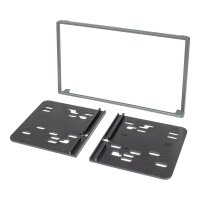 Double DIN radio bezel set compatible with Opel Antara Astra H Zafira B Corsa D Tigra charcoal metallic for China devices 178x103mm