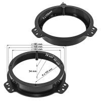 Speaker Rings Adapter compatible with Mercedes E-Class W211 Audi A3 from 2003 A4 from 2002 Toyota Yaris from 1999