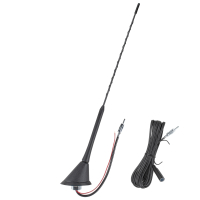 Car Roof Antenna 16V-Look AM/FM with 450cm Cable Amplifier DIN-Plug Anti Noise Rod 41cm