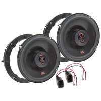 JBL Stage3 627F Lautsprecher Einbauset kompatibel mit VW Golf 6 Touran New Beetle EOS 165mm Koaxial System