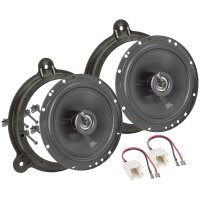 JBL Stage2 65F Lautsprecher Einbauset kompatibel mit Dacia Logan Lodgy Dokker Sandeo 165mm Koaxial System