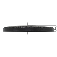 Loudspeaker grille grill for 130mm DIN loudspeaker black 2-piece plastic ring with metal grille set