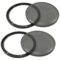 Lautsprecher Gitter Grill für 200mm Lautsprecher schwarz 2-teilig Kunststoffring mit Metallgitter Satz