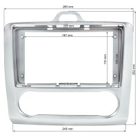 Radioblende für 9 Zoll Tablet Gerät kompatibel mit Ford Focus Klimaautomatik 2005-2011