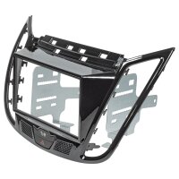 Doppel DIN Radioblende kompatibel mit Ford C-Max DXA ab 2010 Kuga DM2 ab 2012 Piano Lack mit Warnblinkschalter