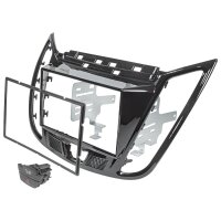 Doppel DIN Radioblende kompatibel mit Ford C-Max DXA ab 2010 Kuga DM2 ab 2012 Piano Lack mit Warnblinkschalter