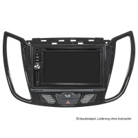 Doppel DIN Radioblende kompatibel mit Ford C-Max DXA ab 2010 Kuga DM2 ab 2012 Piano Lack mit Warnblinkschalter