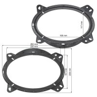 Speaker rings adapter brackets compatible with Toyota Lexus for 6 x 9 inch 152x230cm speakers