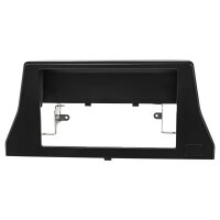 Radio bezel for 9-inch tablet device compatible with Citroën Berlingo, Peugeot Partner, and Opel Combo from 2019 onwards, black, for devices without a drive (short design)