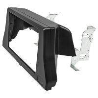 Radio bezel for 9-inch tablet device compatible with Citroën Berlingo, Peugeot Partner, and Opel Combo from 2019 onwards, black, for devices without a drive (short design)