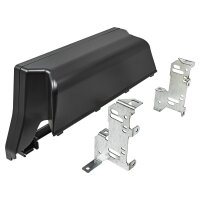 Radio bezel for 9-inch tablet device compatible with Citroën Berlingo, Peugeot Partner, and Opel Combo from 2019 onwards, black, for devices without a drive (short design)