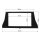 Radio bezel for 9-inch tablet device compatible with Citroën Berlingo, Peugeot Partner, and Opel Combo from 2019 onwards, black, for devices without a drive (short design)