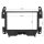 Radio bezel for 9-inch tablet device compatible with Citroen C3 DS3 2009-16 2DIN black