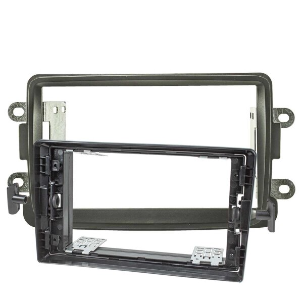 Cache Radio 1-DIN Gris Foncé Tomzz Audio Pour Dacia Lodgy Dokker Duster Sandero Renault Captur