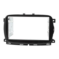 Radio bezel for 9-inch tablet device compatible with Fiat 500 from 2016 onwards 500 Abarth Piano black paint Vehicle with Uconnect 5