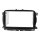 Radio bezel for 9-inch tablet device compatible with Fiat 500 from 2016 onwards 500 Abarth Piano black paint Vehicle with Uconnect 5