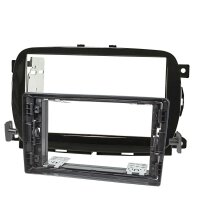 Radio bezel for 9-inch tablet device compatible with Fiat 500 from 2016 onwards and 500 Abarth with Uconnect 7-inch radio in piano black finish