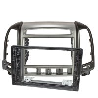 Radioblende für 9 Zoll Tablet Gerät kompatibel mit Hyundai Santa Fe CM Facelift 2006-2012 4 Schalter Version