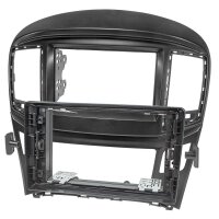 Radio bezel for 9-inch tablet device compatible with Hyundai H1 (TQ) vehicles without clock via OEM device from 2015 onwards, black