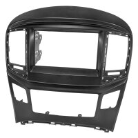 Radio bezel for 9-inch tablet device compatible with Hyundai H1 (TQ) vehicles without clock via OEM device from 2015 onwards, black
