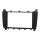 Radio panel for 9-inch tablet device compatible with Mercedes C-Class W203 S203 CLK Facelift CLC G-Class black