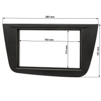 Radioblende für 9 Zoll Tablet Gerät kompatibel mit Seat Altea FR XL Toledo 5P schwarz