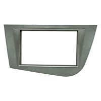 Radioblende für 9 Zoll Tablet Gerät kompatibel mit Seat Leon 2 (1P) 2005 bis 2012 graumetallic