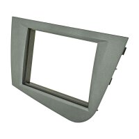 Radioblende für 9 Zoll Tablet Gerät kompatibel mit Seat Leon 2 (1P) 2005 bis 2012 graumetallic