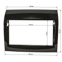 Doppel DIN Radioblende Set kompatibel mit Fiat Ducato Facelift ab Bj.2011 Piano Lack schwarz mit Einbaukit Modelle mit Werksradio Sony - B-Ware