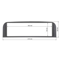 Radioblende kompatibel mit Alfa Romeo 147 Typ 937 2000-2010 GT Typ 937 2004-2010 schwarz